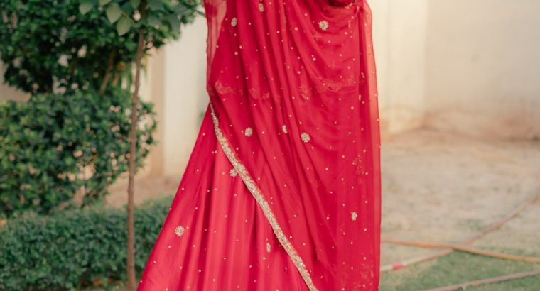 Bridal tail lehnga Deep pink color