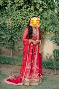 Bridal tail lehnga Deep pink color