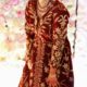 Handmade Bridal Gown in Deep Maroon