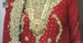 Red Bridal Dress (Sharara) with matching Jewelry, Purse and Sandal