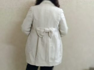 White Colored Winter Coat- Korean Style