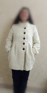 White Colored Winter Coat- Korean Style