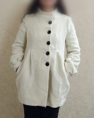 White Colored Winter Coat- Korean Style