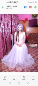 White net long maxi for sale in Lahore – Rs.6500 only