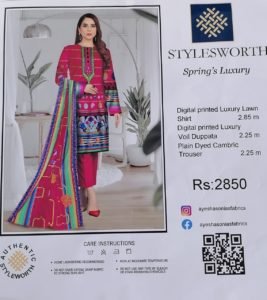 VIBRANT LAWN 3 PIECE SUIT for sale in Lahore in Rs.2299