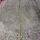 Organza silver and red bridal lehnga