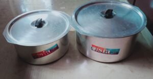 Selver Alminium pots large size (pateelay)