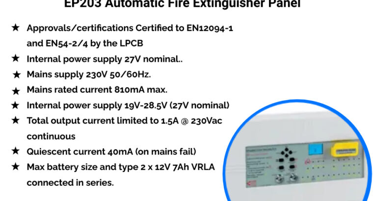 EP203 Automatic Extinguisher Panel