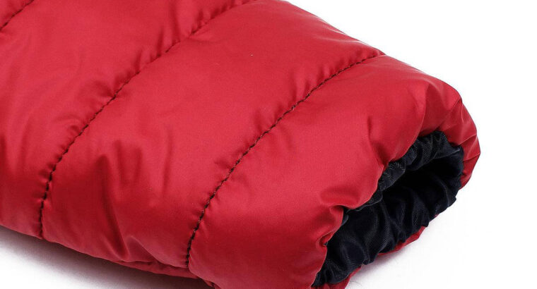 Red with Navy Blue Puffer Jacket for Kids