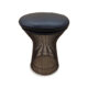 Leather Stool | Stool | Black resting stool