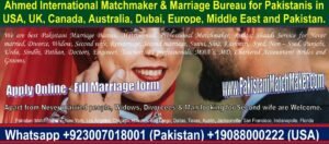Pakistani Matchmaking in Pakistan, Matchmaker, Matrimonial, USA, Canada