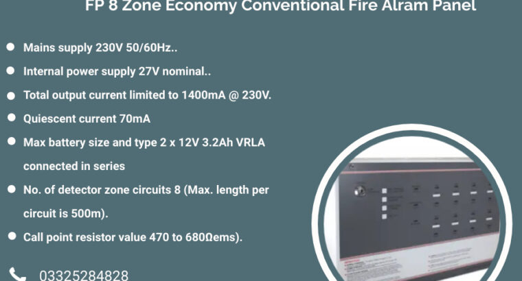 FP 8 Zone Economy Conventional Fire Alram Panel