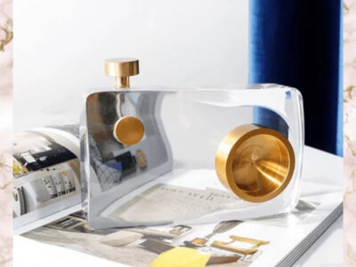 Brass & Crystal Camera | Office Accessories