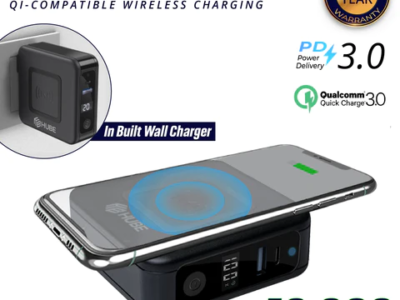 3 in 1 Wireless Charger + 10,000 mAh QC PD Fast Charging Power Bank + Wall