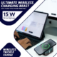 3 in 1 Wireless Charger + 10,000 mAh QC PD Fast Charging Power Bank + Wall