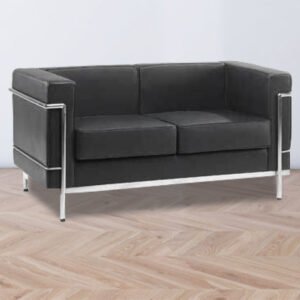 2 Seater Black Sofa | Visitor Sofa | Stylish Furniture