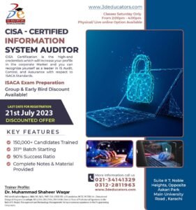 CISA – Certified System Auditor CISA Exam Preparation Certified Consultant
