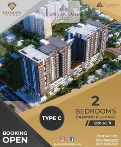 Apartment Flat 2 Bed DD – GM LAKHANI Tower for sale in Karachi