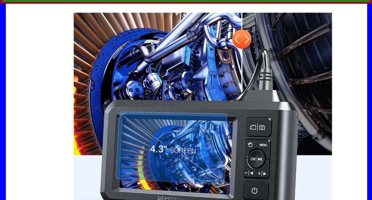 DEPSTECH Dual Lens Industrial Endoscope, 1080P Digital Borescope Inspection