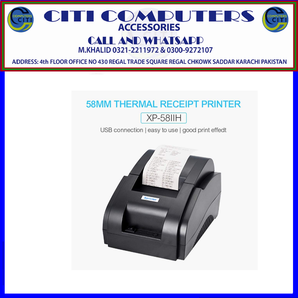 XPrinter XP-58IIH 58mm Receipt POS Thermal Printer USB Port with network su - photo 4