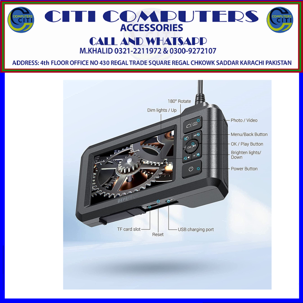 DEPSTECH Dual Lens Industrial Endoscope, 1080P Digital Borescope Inspection - photo 5