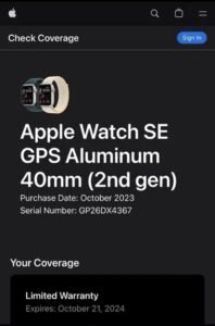 Apple Watch Special Edition (SE) 2023 Model 40 mm Black Aluminium