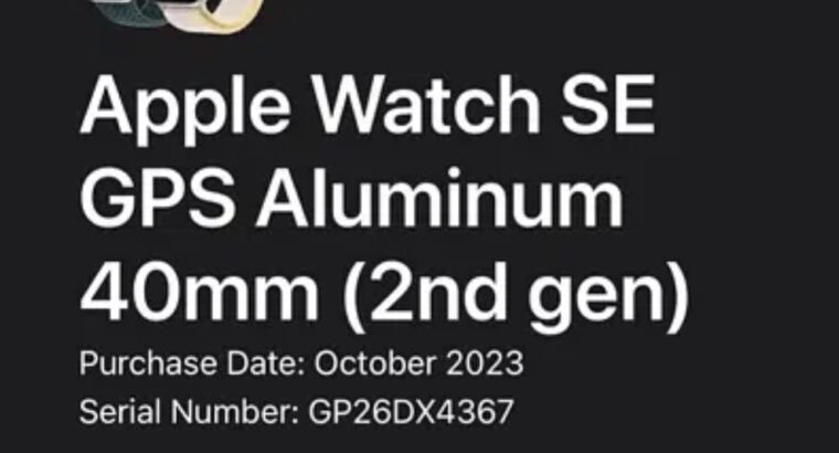 Apple Watch Special Edition (SE) 2023 Model 40 mm Black Aluminium