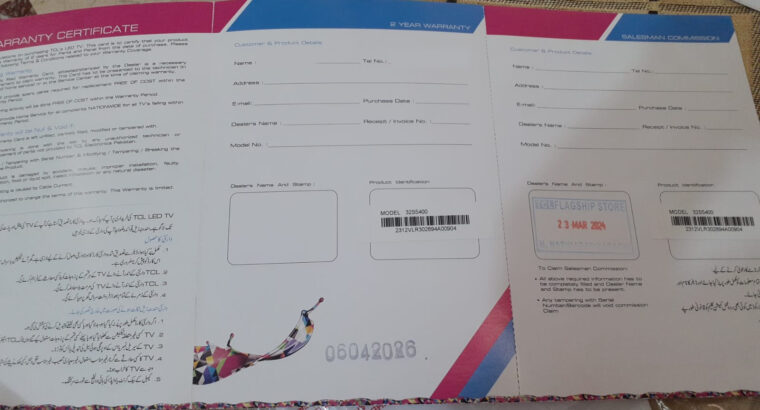 Smart Android TV 32 Inch – With Warranty Card