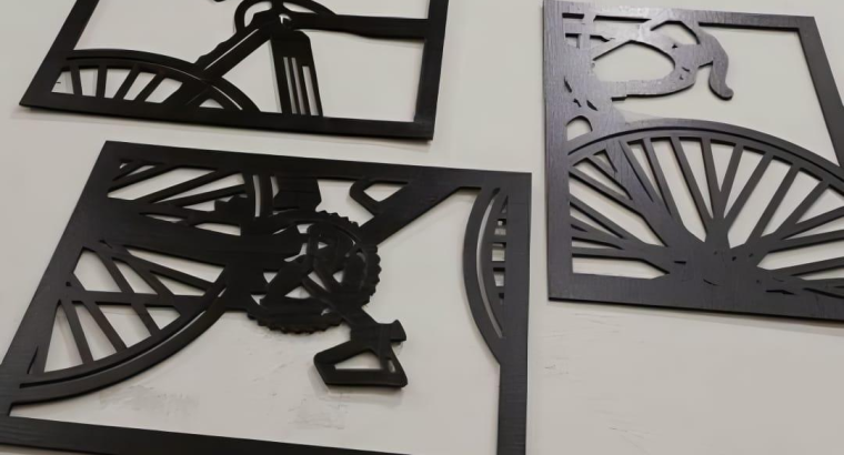 Black Bicycle Wall Sticker Modern Home Decor