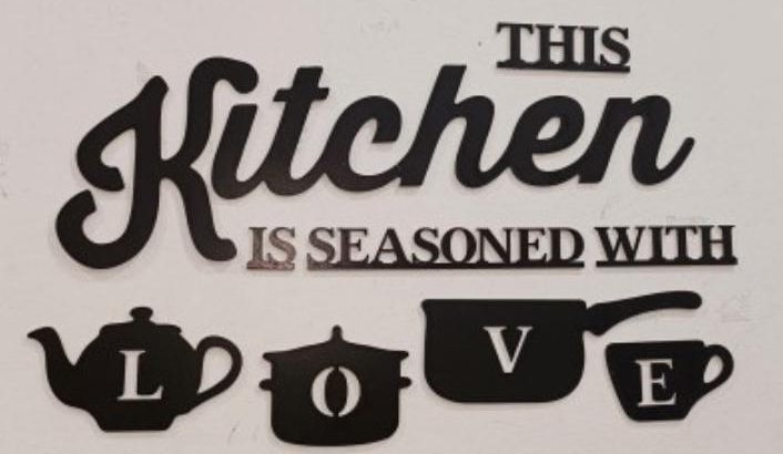 3D kitchen Wall art Wooden Modern Decor