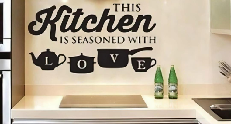 3D kitchen Wall art Wooden Modern Decor
