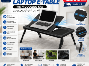 Flexible Portable Laptop E-Table With Cooling Fan