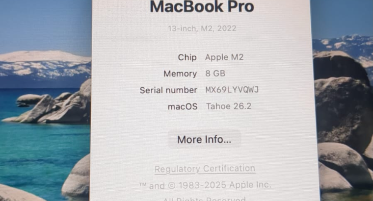 Apple MacBook Pro M2 2022 – Mint Condition | Complete Box