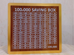 100,000 PKR Wooden Savings Box for Home Office
