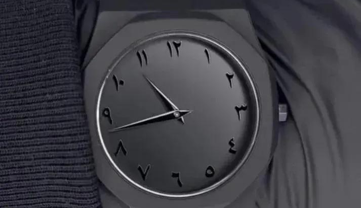 Men’s Black Carbon Fibre Analogue Watch