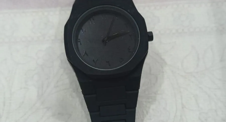 Men’s Black Carbon Fibre Analogue Watch