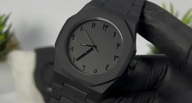 Men’s Black Carbon Fibre Analogue Watch