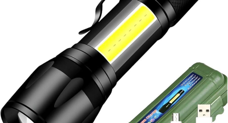 Mini Rechargeable LED Flashlight Black 500mah Portable