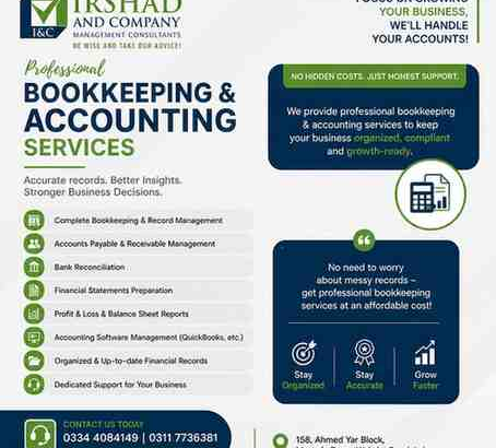 Professional Bookkeeping & Accounting Services in Pakistan