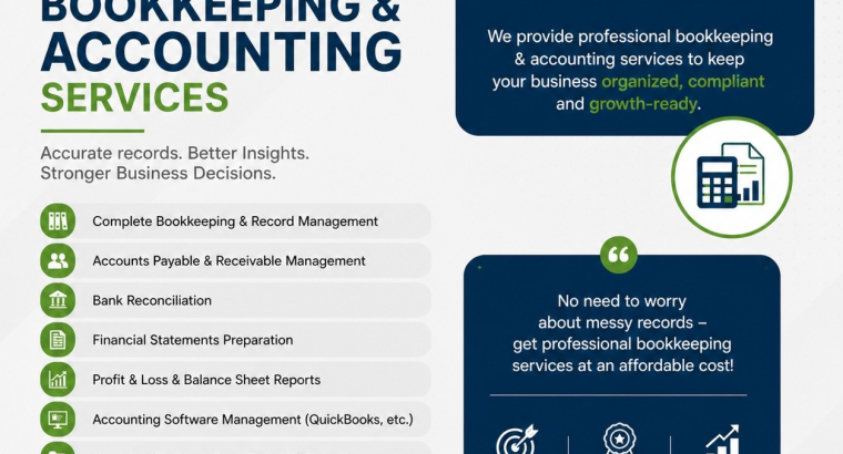 Professional Bookkeeping & Accounting Services in Pakistan