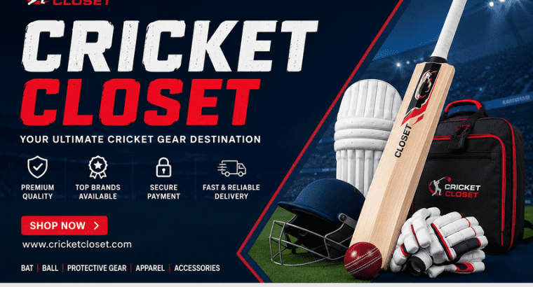 Buy Cricket Bats, Kits and Equipment Online | Cricket Closet