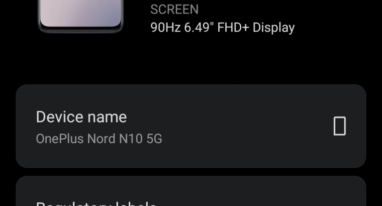 One Plus Nord N10