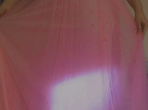 Elegant Pink Net Maxi Gown with Beautiful Embroidery