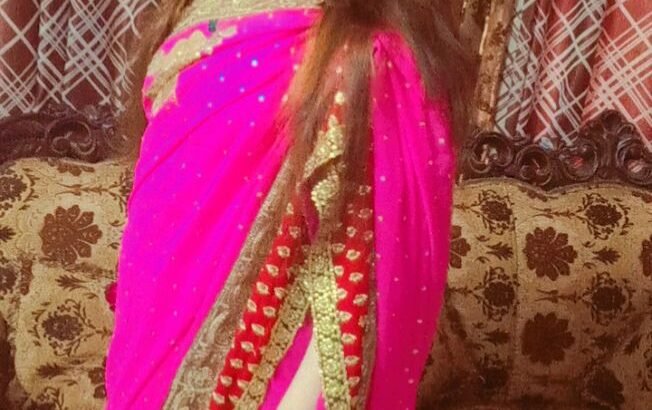Pink Saree and Golden Embroidery Vibes 💖✨...