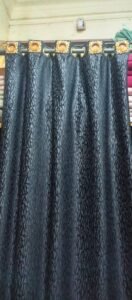 2 fancy black moonlight curtains