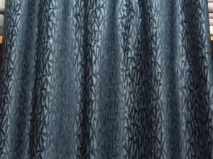 2 fancy black moonlight curtains