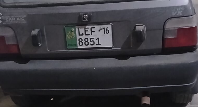 Suzuki Mehran Model 2016 in good condition for sale in Vehari.