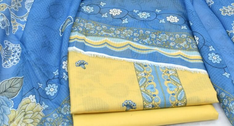 Gul Ahmed Brand – Digital Printed Lawn Shirt, Plain Dyed Trouser and Digital Printed Lawn Dupatta🌸✨