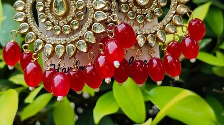 Handmade Kundan earring
