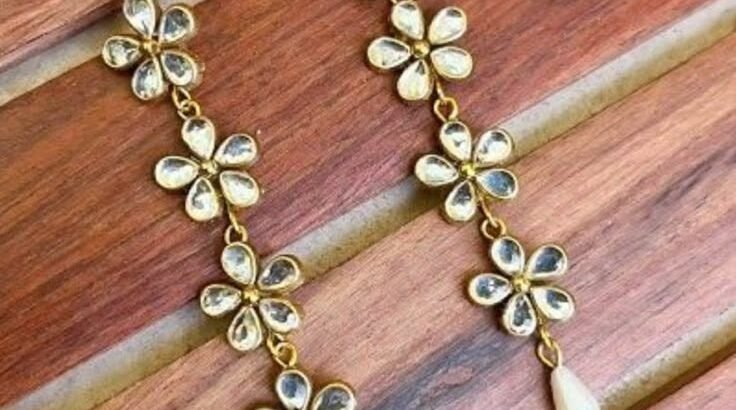 Handmade Kundan earring